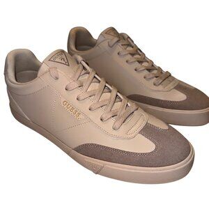 Guess Bazto Mens Size 11 T-Toe Beige & Taupe Casual Sneakers Shoes